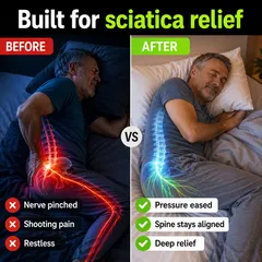 SootheSciatica ad: “Built for sciatica relief” before and after comparison