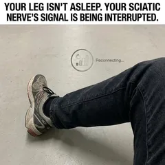 SootheSciatica ad: “Your leg isn't asleep. Your sciatic nerve's signal is being interrupted.”