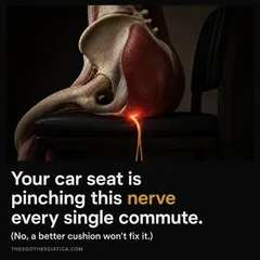 SootheSciatica ad: “Your car seat is pinching this nerve every single commute.”