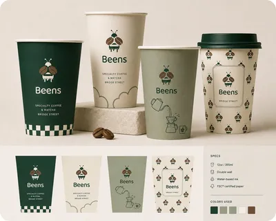Beens branded cups